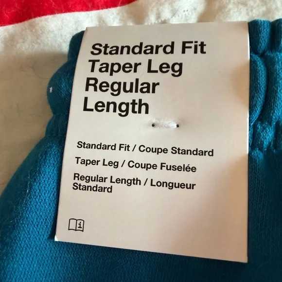 Nike Men’s Teal Blue Fleece Jogger Sweatpants - Picture 4 of 4